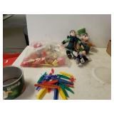 Vintage Toy Food, Boats And Stuffed Toys