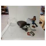 Vase, Bike Seat, Wooden Bird, Clamos, Fishing