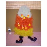 HUGE Halloween Candy Corn Witch Decoration