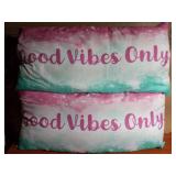 2 NEW Good Vibes Only Bodypillows