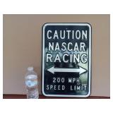 Caution Nascar Racing Metal Sign
