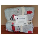 NEW Make A Wish Firetruck Microfiber Reversible
