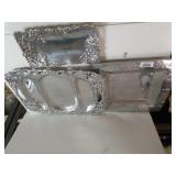 Assorted Silver Like Trays