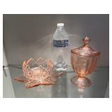 Vintage Pink Lotus Tea Light Holder & Jeannette