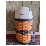 Large Woven Trash Basket With Container