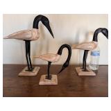 Hand Crafted Geese, Head & Legs Are Metal, Body &