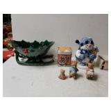 Christmas Decor Figures And Homco Bear Figures