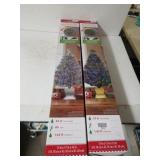 Silver & Green 32 In Fiber Optic Trees