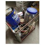 Metal Crate With Contents