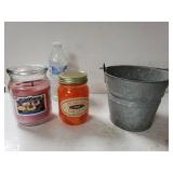Candles And Small Bucket