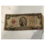 Rare 1928 Red Seal $2 Bill
