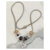 Pandora Style Halloween Spooky Bead Necklace