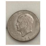 1971 Eisenhower Ike Silver Dollar
