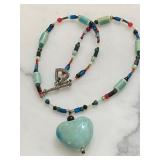 Vintage Larimar & Gemstones Necklace