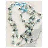 Vintage Coastal Carved Shells, Pearl, & Gemstone