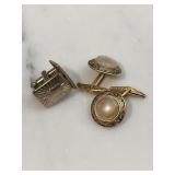 Antique Gold Filigree Victorian Cufflinks +