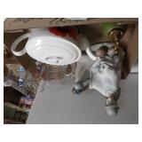 Signed Mother & Child Figurine, Teapot & More