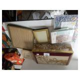 Holiday Container With Assorted Picture Frames