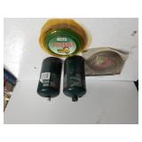 Propane Containers,  Bench Grinder, Weed Trimming