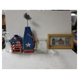 Decorative Holiday Buoy, Lantern, Jar And Home