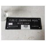 Public Swimming Pool. Whites Only Cast Iron Sign