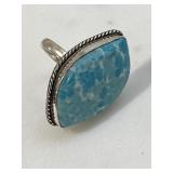 Sterling Larimar Gemstone Ring