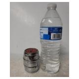 Small Metal Barrel Coin Bank W/coins - Locked No