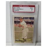 1957 Topps Roy Campanella Dodgers Graded Baseball