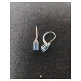 Ladies 14K White Gold Lever-back Earrings W/