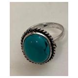 Sterling Turquoise Gemstone Ring