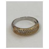 Vintage Diamond? Gemstone Cluster Gold Tone