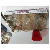 Assorted Glass Beer Mugs, Red Stemware