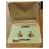 Vintage Genuine Tiger Eye Dangle Earrings 14k