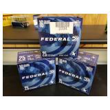 (3) Federal 16ga 2 3/4" 7 1/2 Shot Ammo Shells