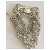 Vintage Pearl & Silver Tone Designer Signed