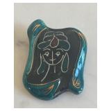 Vintage Boho Chic Abstract Lady Head Profile