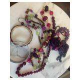 Large Vintage Jewelry Lot Purples