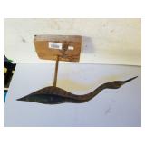 Wooden Signed Bird Statue