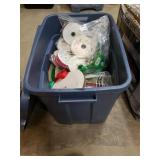 Storage Tote With Contents To Include Wrapping