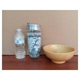 Vintage Hazel Atlas Blue Grape Cocktail Shaker &