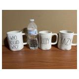 3 Rae Dunn Ceramic Farmhouse Mugs
