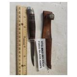 Vintage Belknap Knife W/sheath