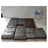 (7) Vintage Advertising Print Plates Blocks -