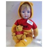 Pooh Porcelain Doll, Small Pooh Bear