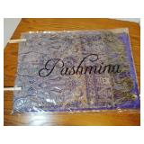 Beautiful NEW Pachmina Royal Purple and Gold