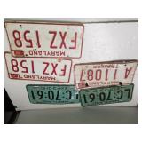 Vintage Maryland License Plates