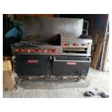 Commercial Hobart Vulcan 6 Burner Stove Double