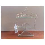 3 Tiered Metal and Glass Shelves