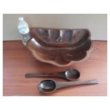 Large Wooden Salad Bowl with 2 Wooden Spoons