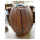 Vintage Wine Barrel Liquor Cabinet